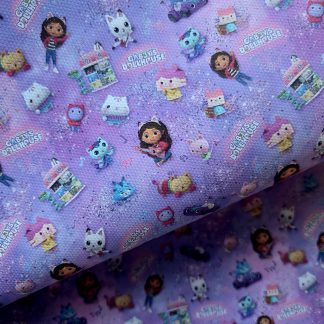 Dollhouse 008 Canvas Fabric Sheet A4 280gsm