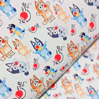Red Nose Day 003 Canvas Fabric Sheet A4