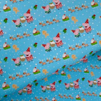 Piggie Christmas 003 Canvas Fabric Sheet