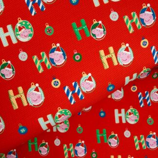 Piggie Christmas 002 Canvas Fabric Sheet