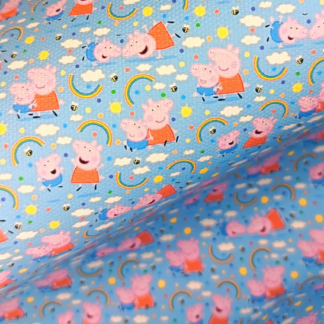 Pink Piggie 010 Canvas Fabric Sheet