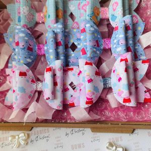 Pink Piggie Handmade Hair Bow Gift Set
