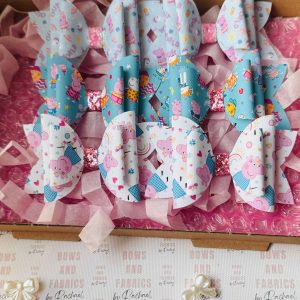 Pink Piggie Hair Bow Gift Set