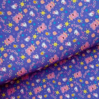 Pink Piggie 009 Canvas Fabric Sheet