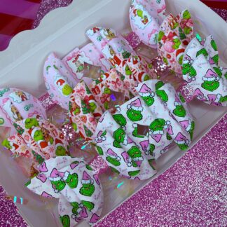 The Grinch Hair Bow Gift Set