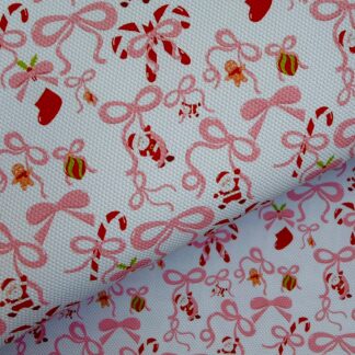 Pink Christmas 005 Canvas Fabric Sheet