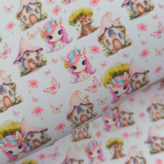 Unicorn 019 Canvas Fabric Sheet A4