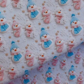 Snowmen 003 Canvas Fabric Sheet