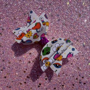 Love Peace & Aliens Handmade Hair Bow