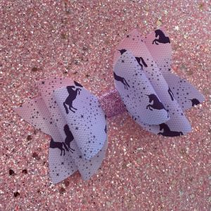 Unicorn Handmade Hair Bow Single Bow