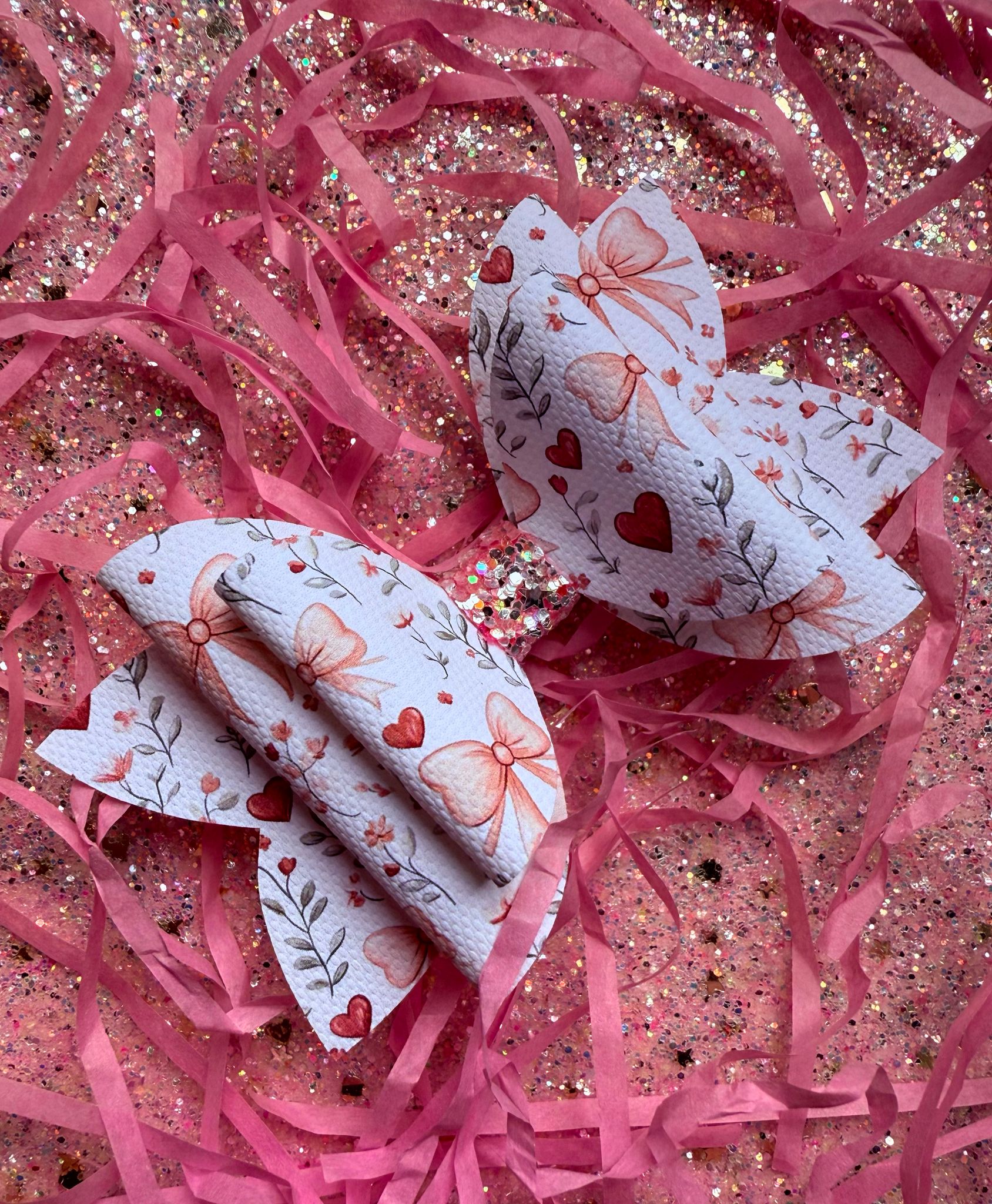 Floral Bow Single Handmade Hair Bow