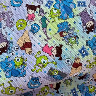 Monsters Canvas Fabric Sheet A4 280gsm