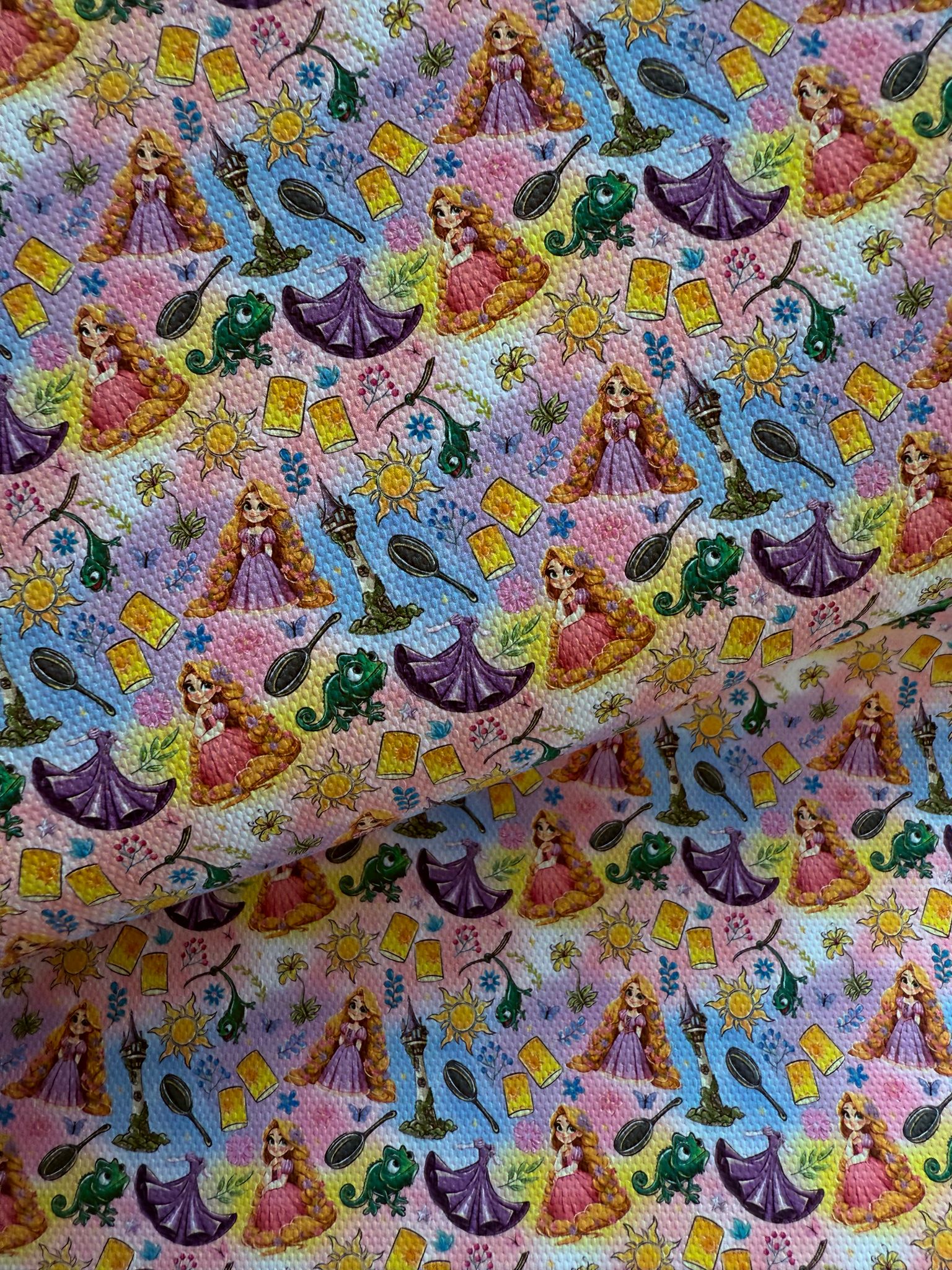Disney Princess Tangled Rapunzel Canvas Fabric Sheet A4 280gsm
