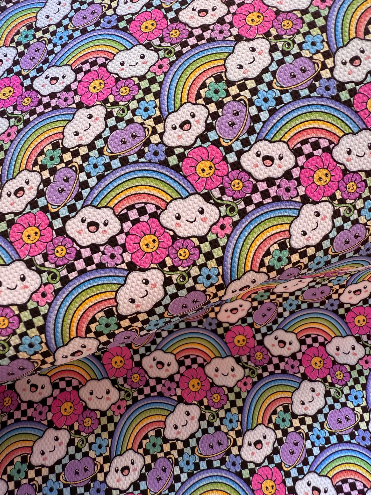 Groovy Rainbow Canvas Fabric Sheet A4 280gsm