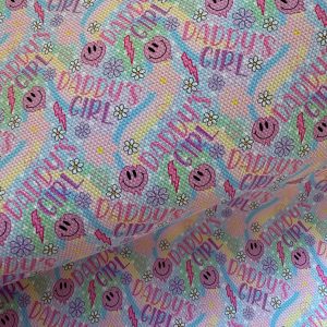 Daddy's Girl Canvas Fabric Sheet A4 280gsm