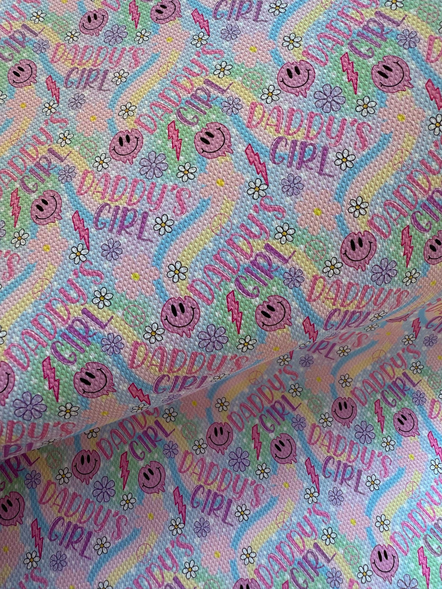 Daddy's Girl Canvas Fabric Sheet A4 280gsm