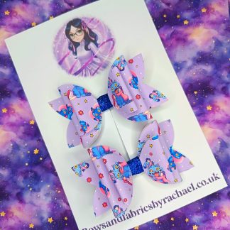 K Pop Demon Hunters Hair Bow Matching Pair Set