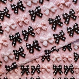 Bow 3D Effect Canvas Fabric Sheet A4 280gsm