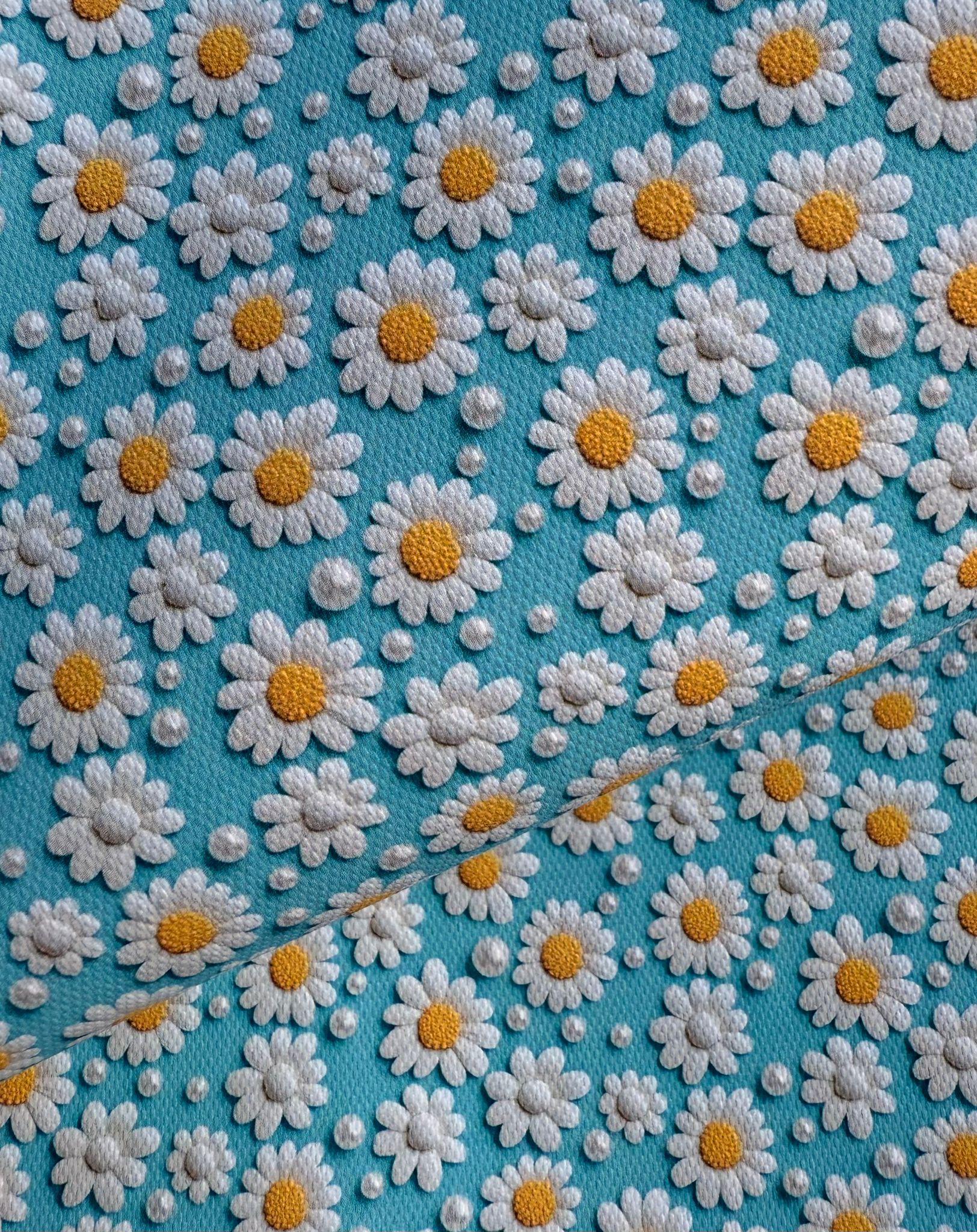 3D Effect Daisy Canvas Fabric Sheet A4 280gsm