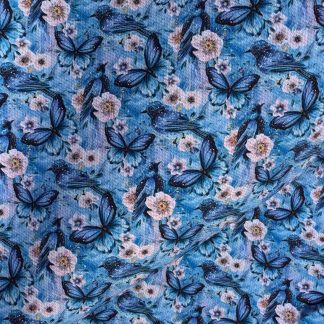 Butterflies & Flowers 003 Canvas Fabric Sheet