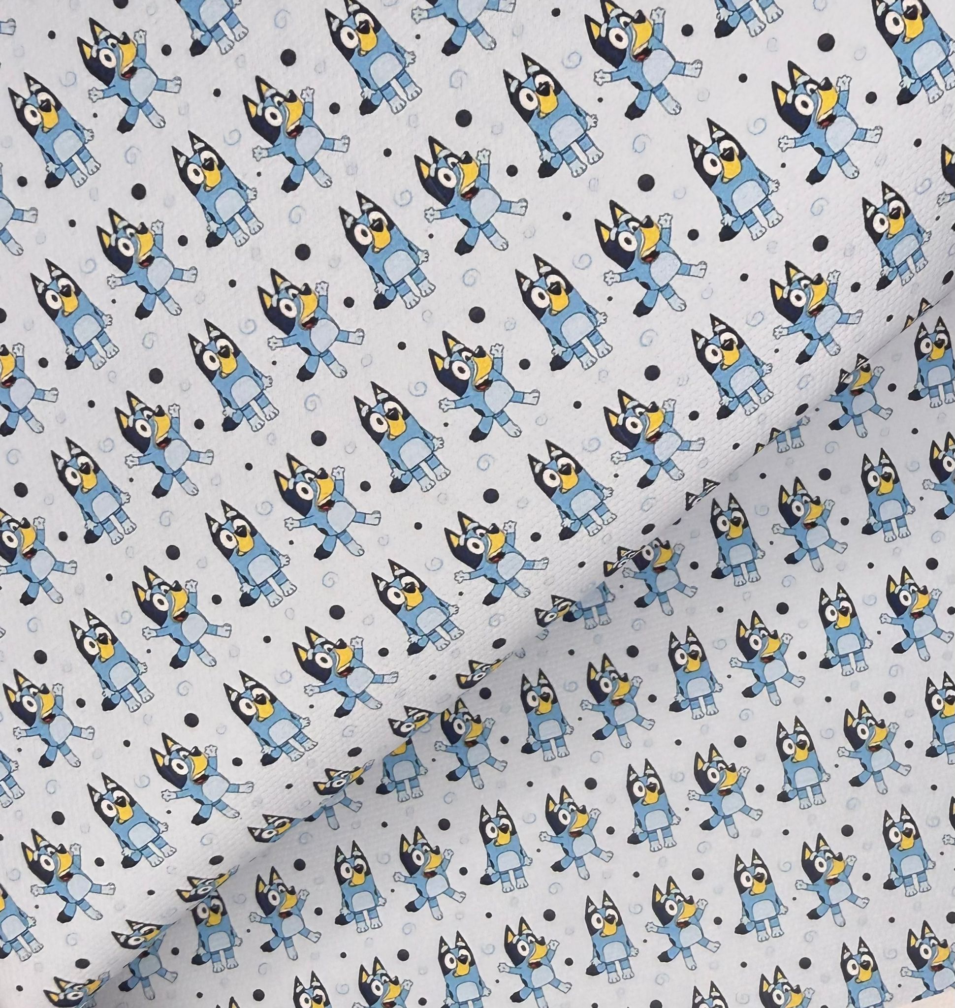 Blue Dog Canvas Fabric Sheet A4 280gsm