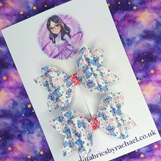 Disney Hair Bows Matching Pair Set