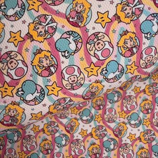Super Mario Peach A4 Canvas Fabric Sheet 280gsm