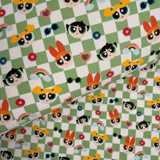 Powerpuff Girls Canvas Fabric Sheet A4 280gsm