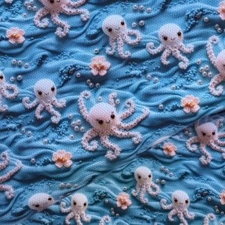 Octopus 001 Canvas Fabric Sheet