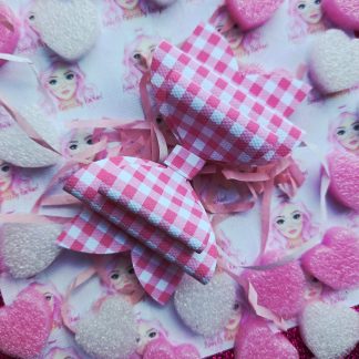 Pink Gingham Hair Bow