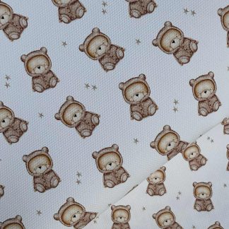 Bedtime Teddy Canvas Fabric Sheet A4 280gsm