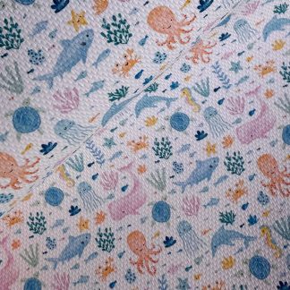 Ocean Friends Canvas Fabric Sheet A4 280gsm