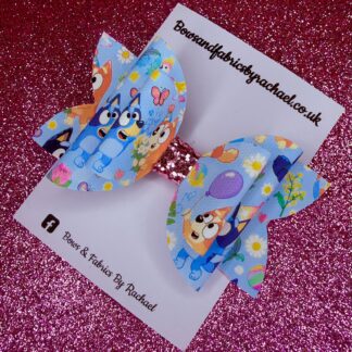 Blue Dog 064 Hair Bow