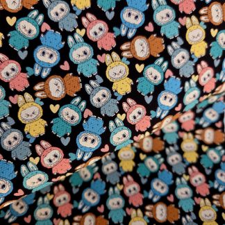 Bubu Hearts Canvas Fabric Sheet A4 280gsm