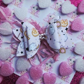 Happy Ghosts Halloween Hair Bow