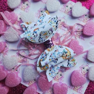 Floral Ghosts Halloween Hair Bow