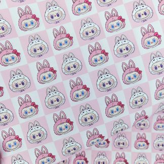 Fuzzy Monsters 001 Canvas Fabric Sheet A4 280gsm