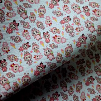 Fuzzy Monsters 009 Canvas Fabric Sheet A4 280gsm