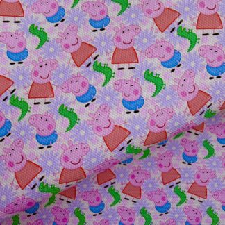 Pink Piggie 008 Canvas Fabric Sheet