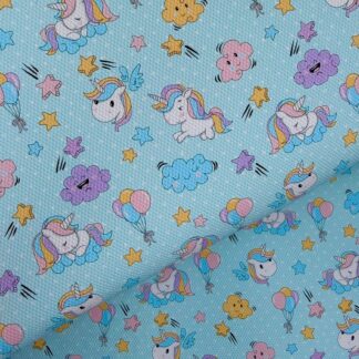 Unicorn 009 Canvas Fabric Sheet
