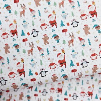 Christmas 002 Canvas Fabric Sheet A4 280gsm