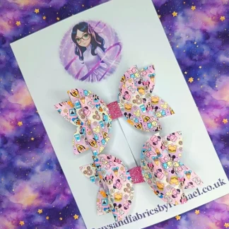 Disney Hair Bows Matching Pair Set