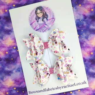 Disney Hair Bows Matching Pair Set