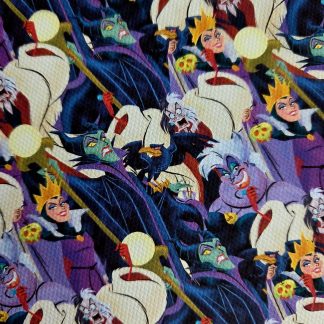 Villains Party Canvas Fabric Sheet A4 280gsm
