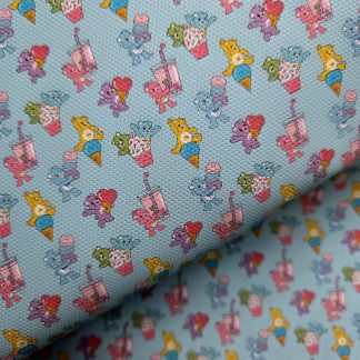 Rainbow Bears Canvas Fabric Sheet A4 280gsm