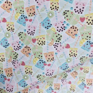 Bubble Tea Canvas Fabric Sheet A4 280gsm