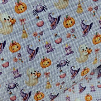 Halloween 127 Canvas Fabric Sheet A4 280gsm