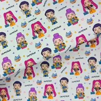 K Pop 008 Canvas Fabric Sheet A4 280gsm