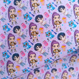 K Pop 022 Canvas Fabric Sheet A4 280gsm