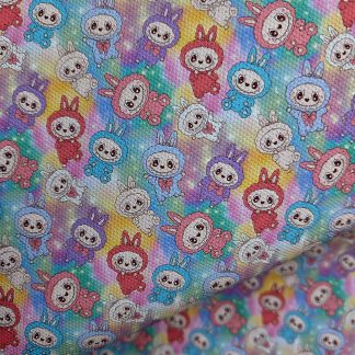 Fuzzy Monsters 004 Canvas Fabric Sheet A4 280gsm